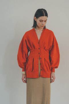 ウエストシェイプドルマンカーディガン - WAIST SHAPE DOLMAN CARDIGAN ORANGE