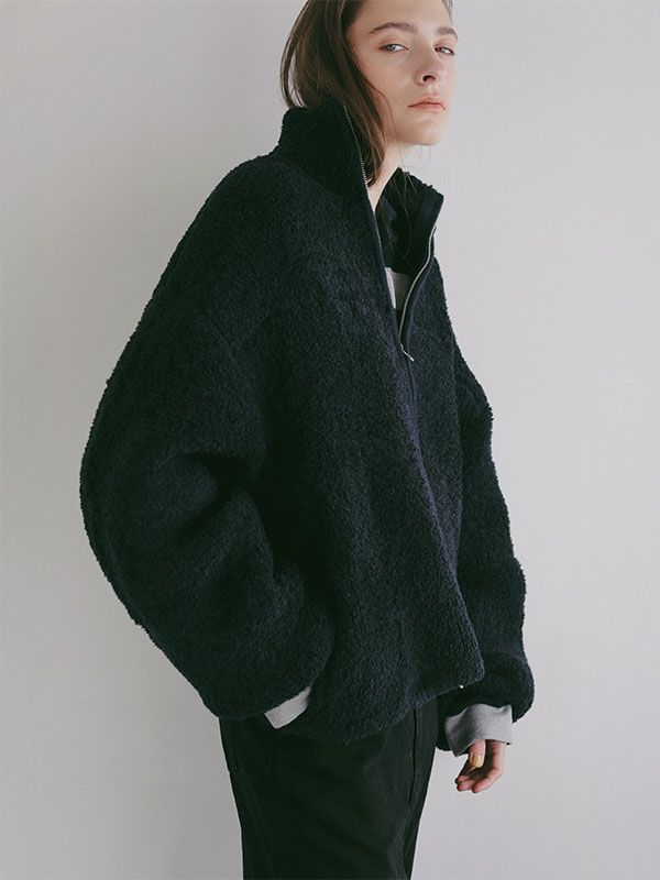 ボンディングニットフリースブルゾン （NAVY)