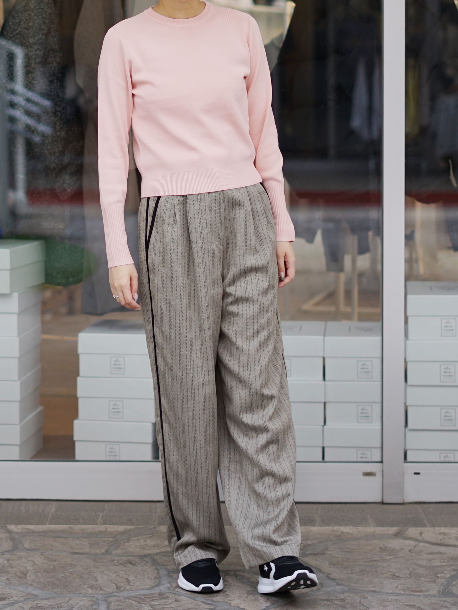 【26AW】ベーシックコンパクトニットトップス - BASIC COMPACT KNIT TOPS (PINK)