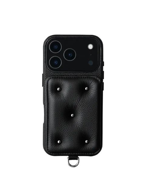 【BALLON CINQ】 手帳型 レザーケース iPhone 14～17シリーズ対応 (ブラック）