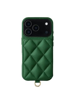 【GRACE / グレイス】 手帳型 レザーケース iPhone 14～17シリーズ対応 （グリーン）