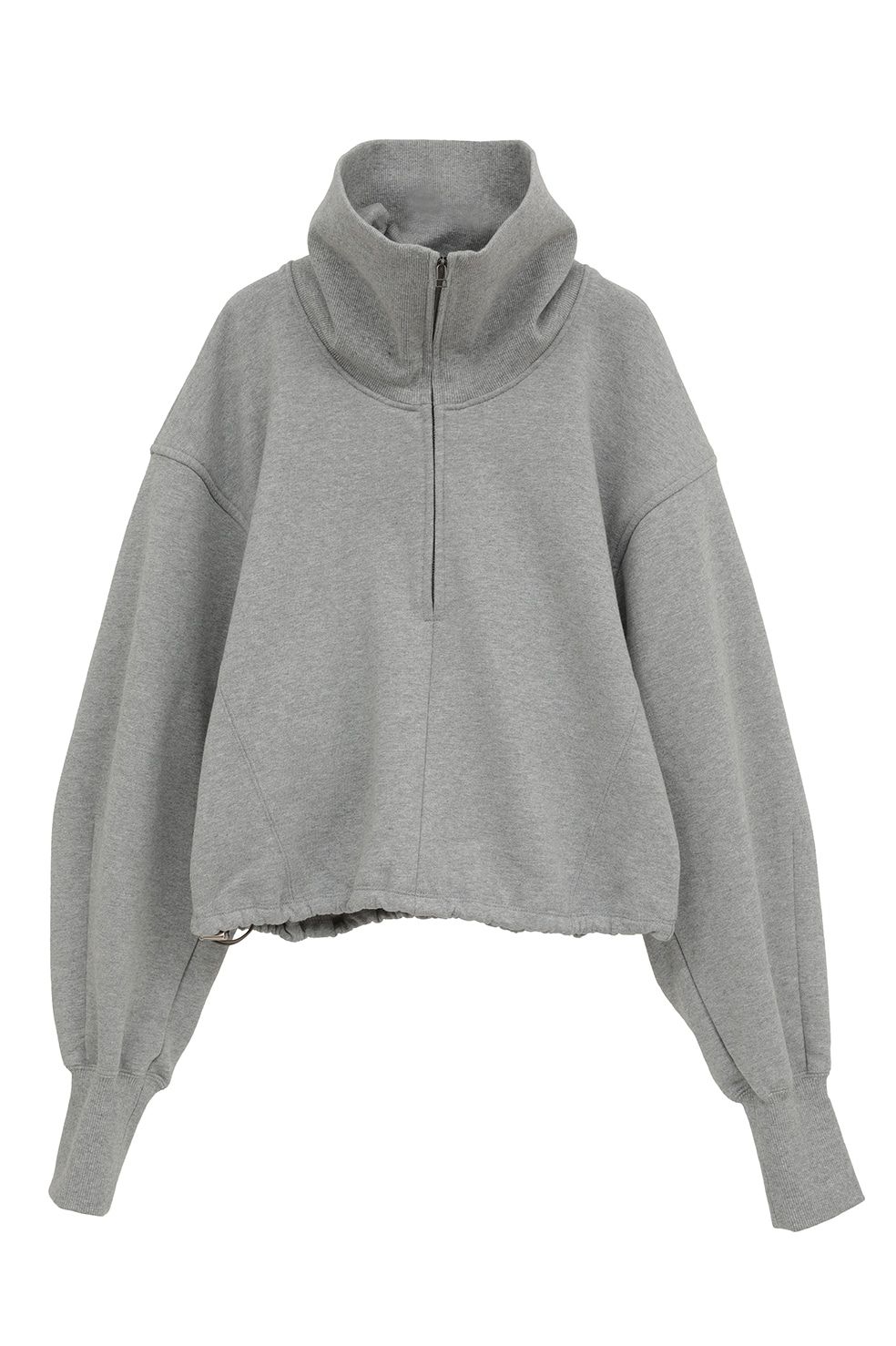ハーフジップショートトップス｜ HALF ZIP SHORT TOPS (GREY)