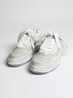 "WAYNE" OG DE Sole Leather Low-top Sneaker   A07FW706 - WHITE