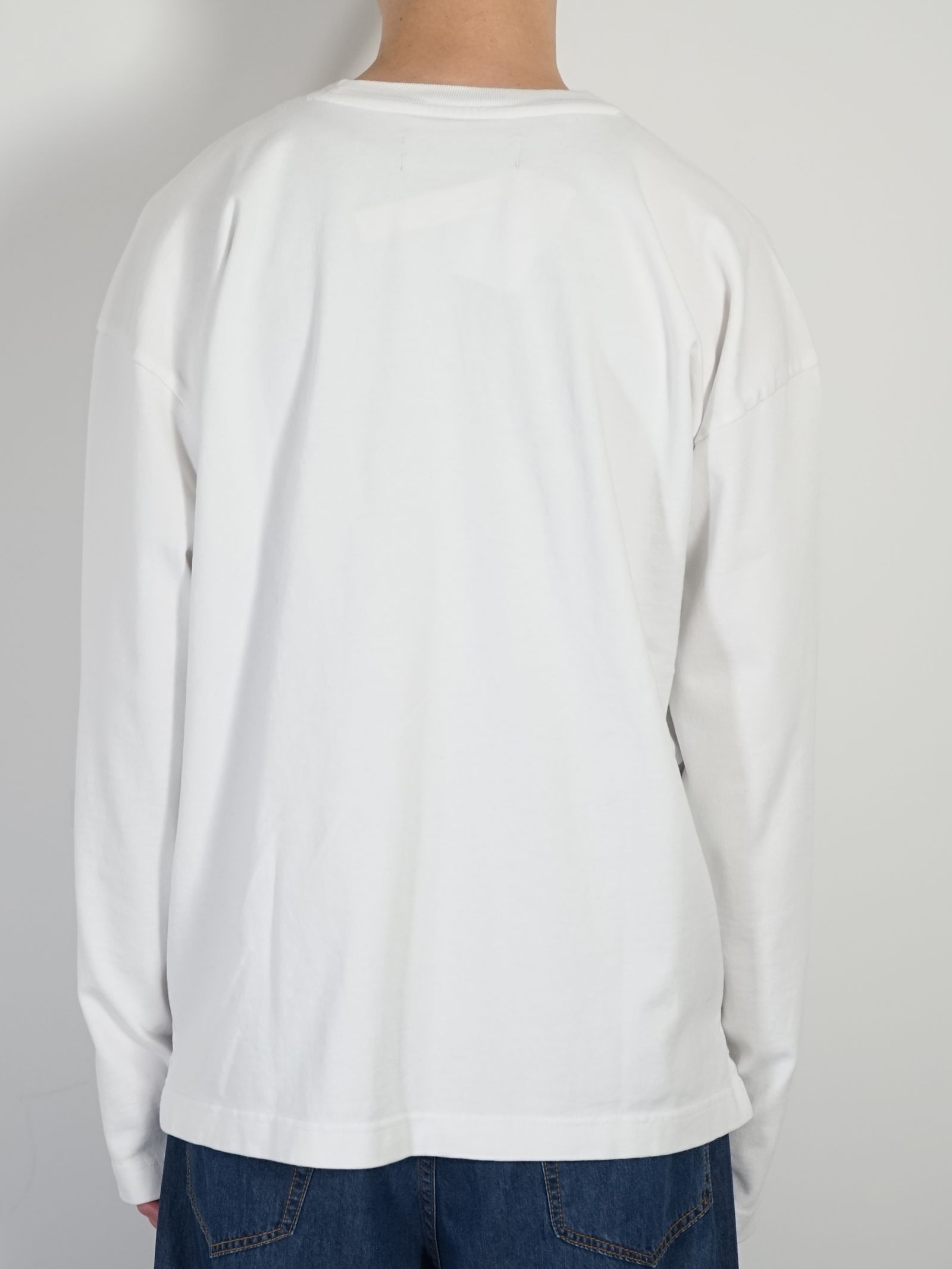 ポケットロングスリーブカットソー - POKET LS TEE - WHITE