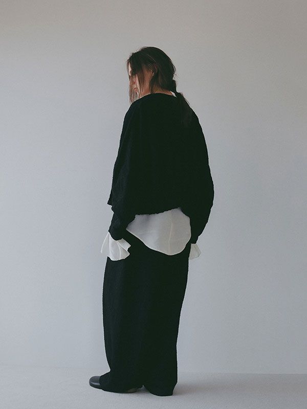 コットンジャガードライトブルゾン （BLACK)