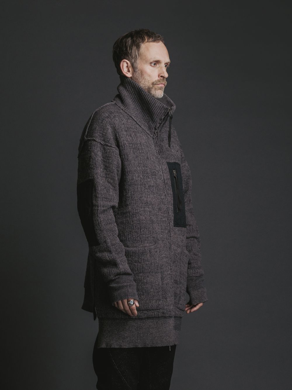 The Viridi-anne - 綿カシミヤ ニットブルゾン - high neck zip The Viridi-anne - 綿カシミヤ ニットブルゾン - high neck zip