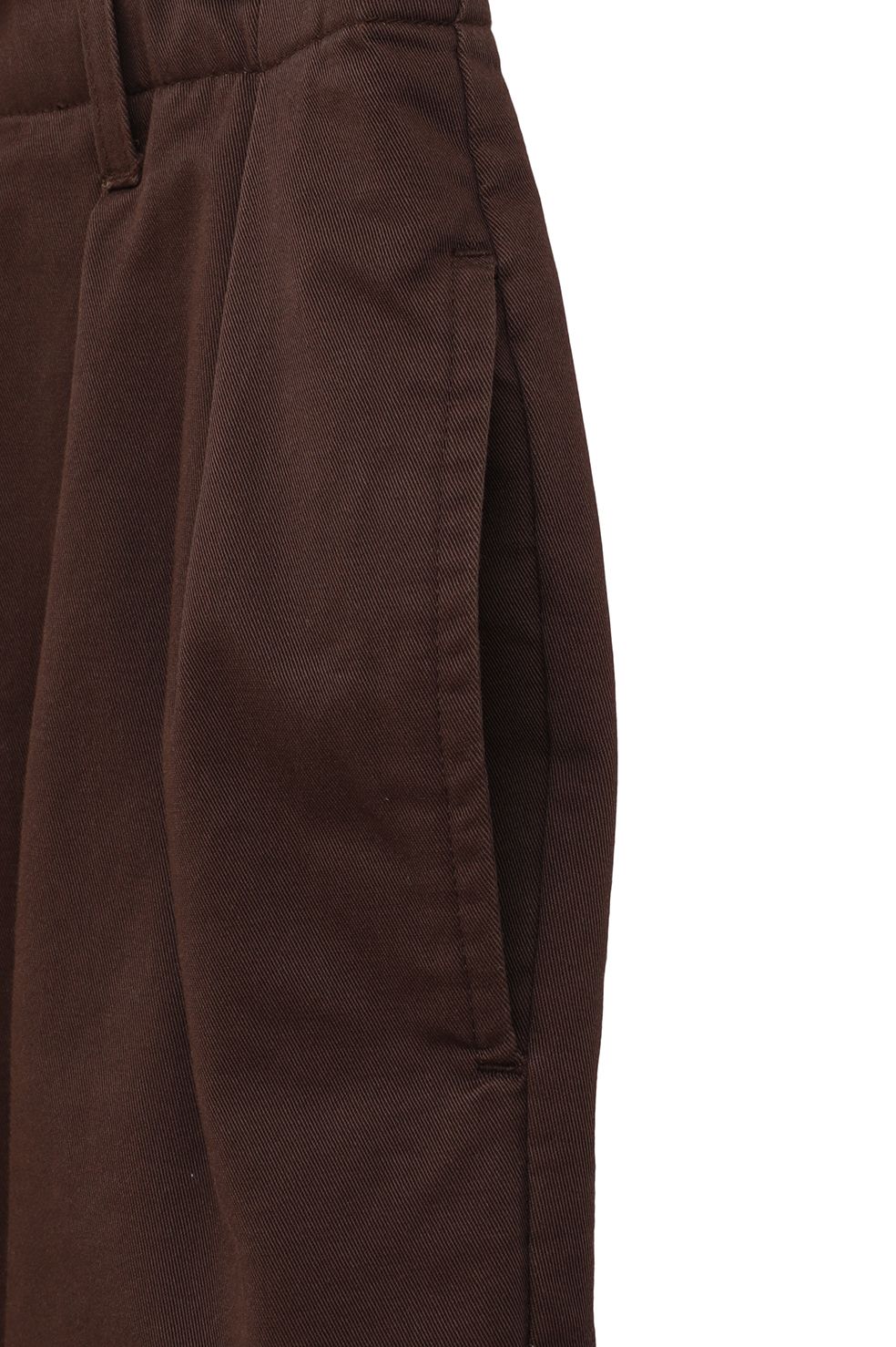 ワイドタックワークパンツ - WIDE TUCK WORK PANTS -  BROWN