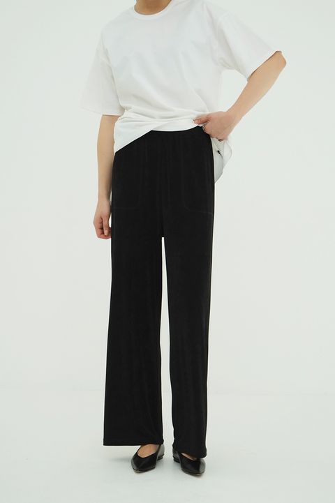 ジャージーパンツ - BRIGHT JERSEY PANTS (BLACK)