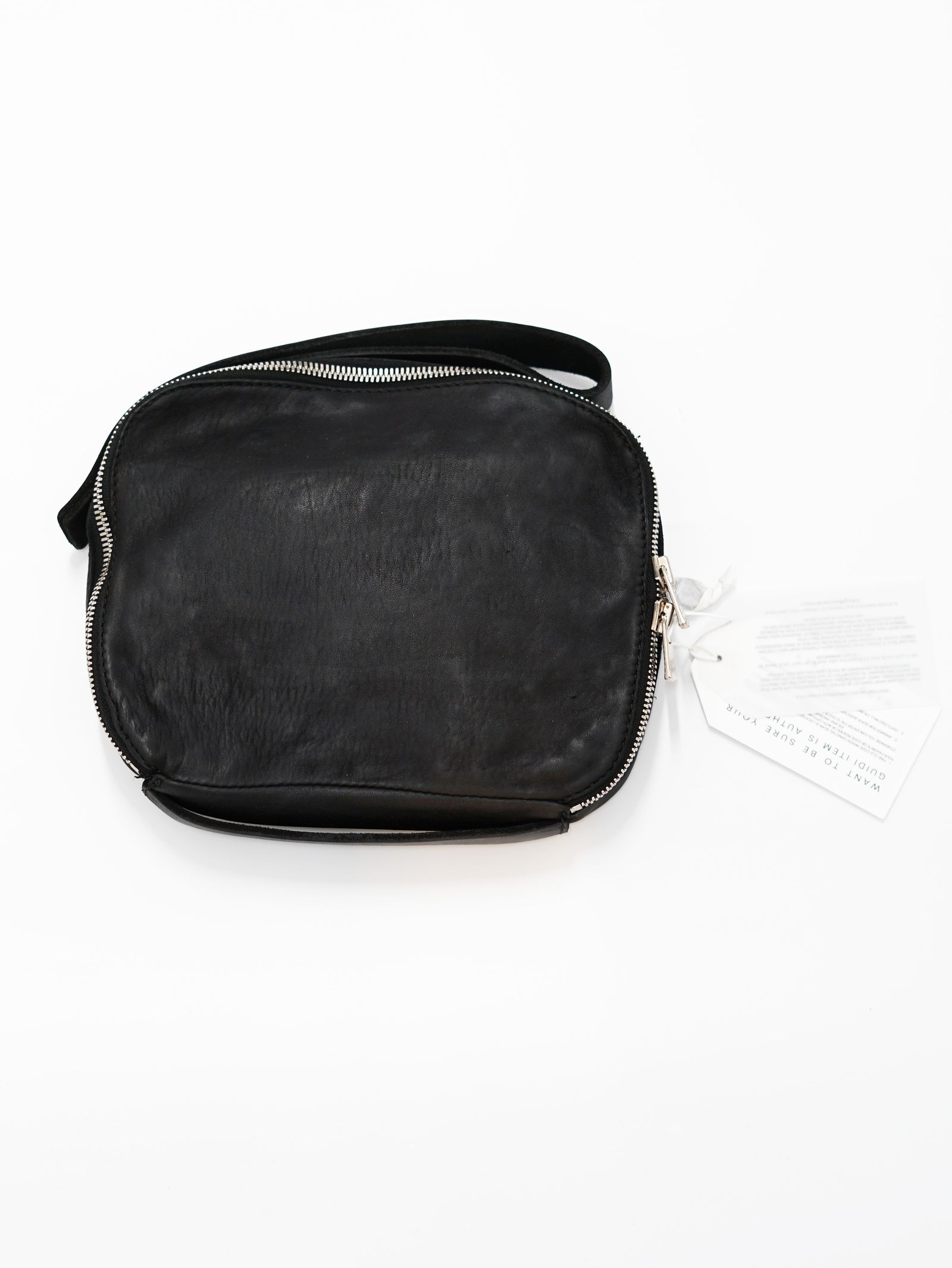 レザークラッチバッグ - W6 LEATHER CLUTCH (BLACK)