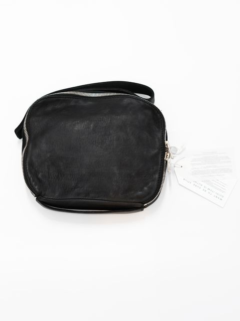 レザークラッチバッグ - W6 LEATHER CLUTCH (BLACK)