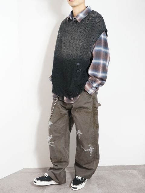 KAMIYAのワイドパンツ×レイヤードで魅せる25SS 最新ヴィンテージコーデ
