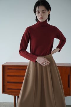ベーシック ハイネック ニット - ROLL H/N KNIT TOPS - TERRACOTTA