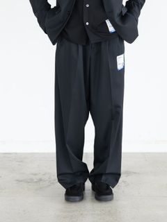 ウォッシャブルウールスラックス パンツ / WASHABELE WOOL PANTS (BLACK)