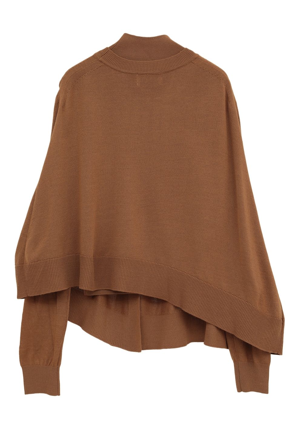 ケープ + ニットトップス - CAPE SET KNIT TOPS (CAMEL)