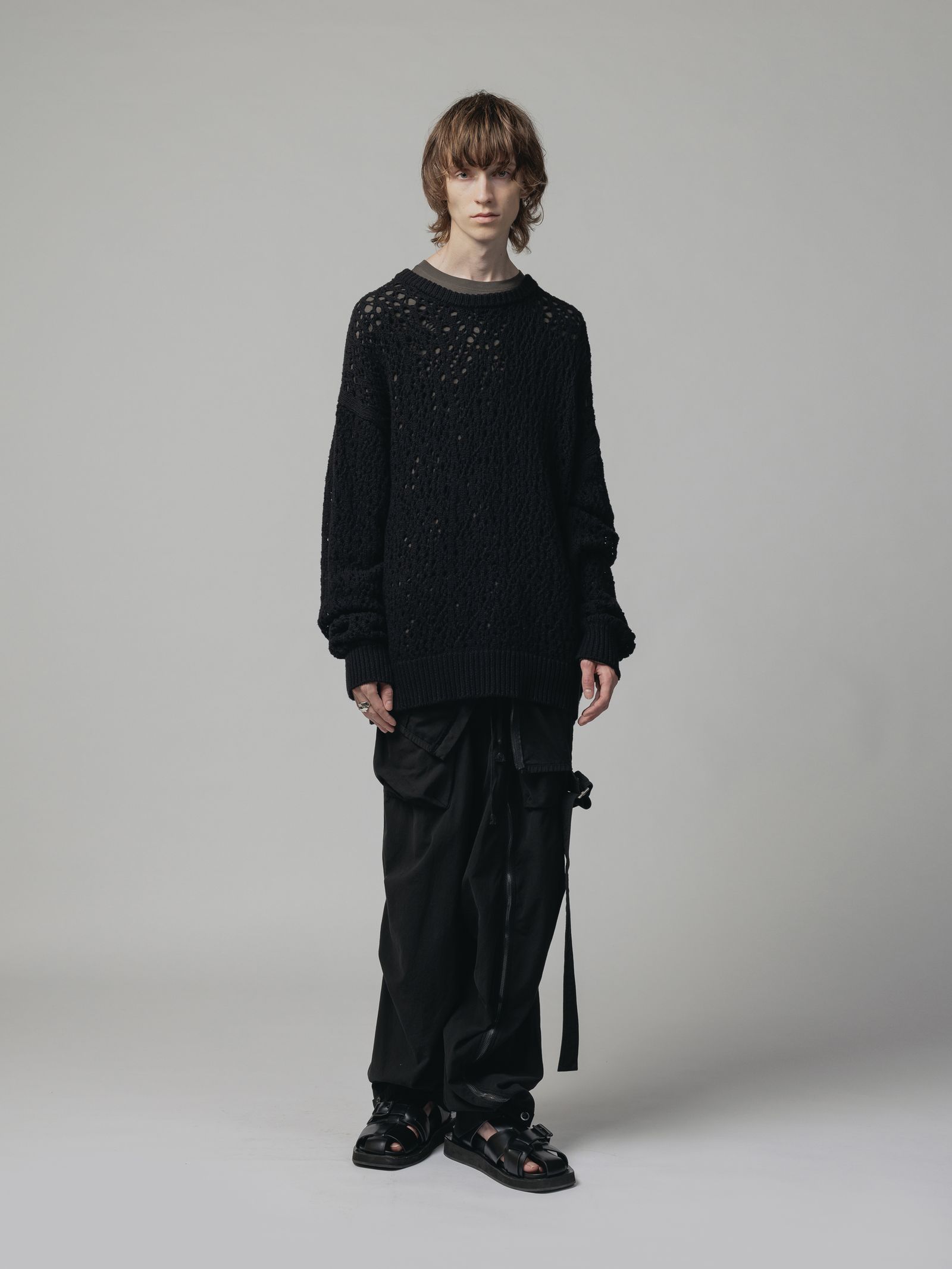 メッシュニット - BLACK