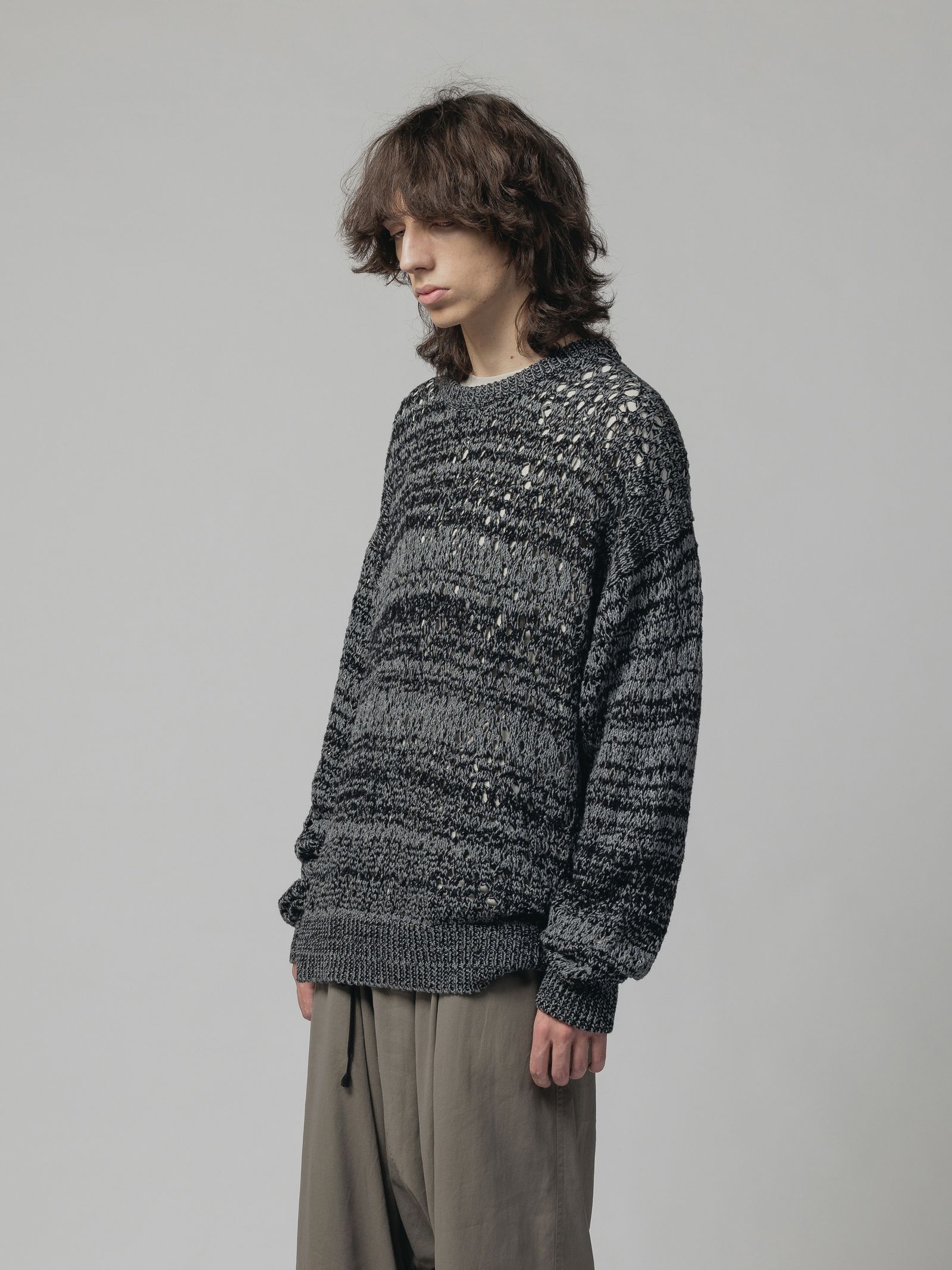 メッシュニット - GREY