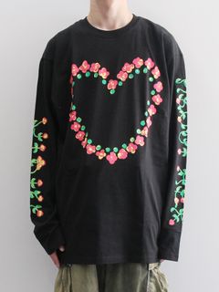 ローズ ロングスリーブ カットソー - ROSE LONG SLEEVE T-SHIRT - BLACK ROSE
