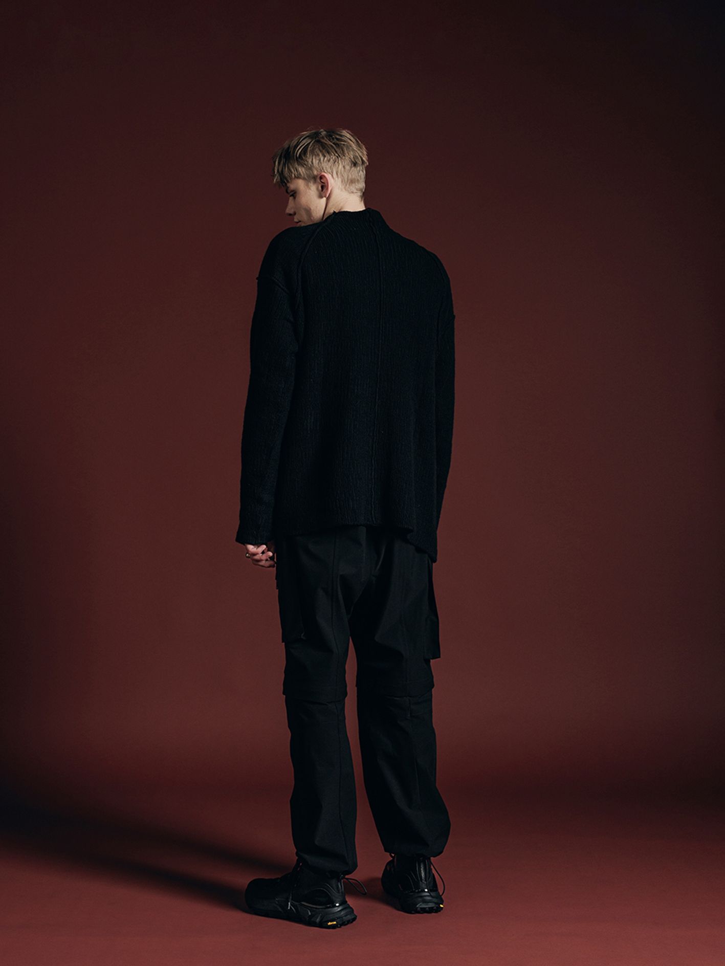 コットン カシミヤ スウェット cotton/cashmere sweater - VI-3655-07 - A-BLACK