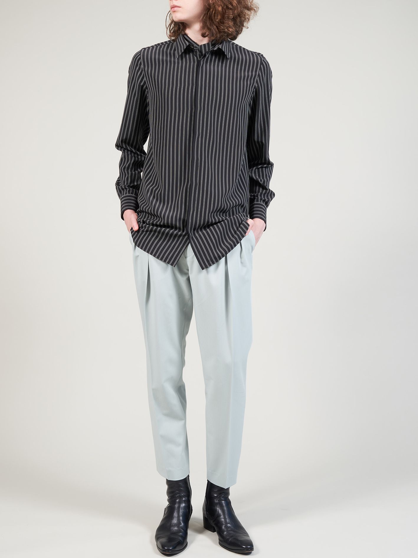 T/Rライトギャバ 2タックパンツ - 2 Tuck Pants - MINT GREEN