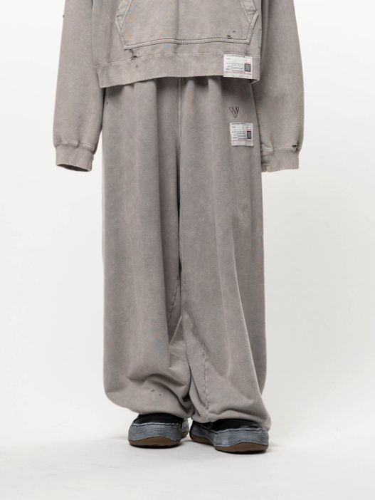 ブリーチド スウェット パンツ - Bleached Sweat Pants (KHIKI)