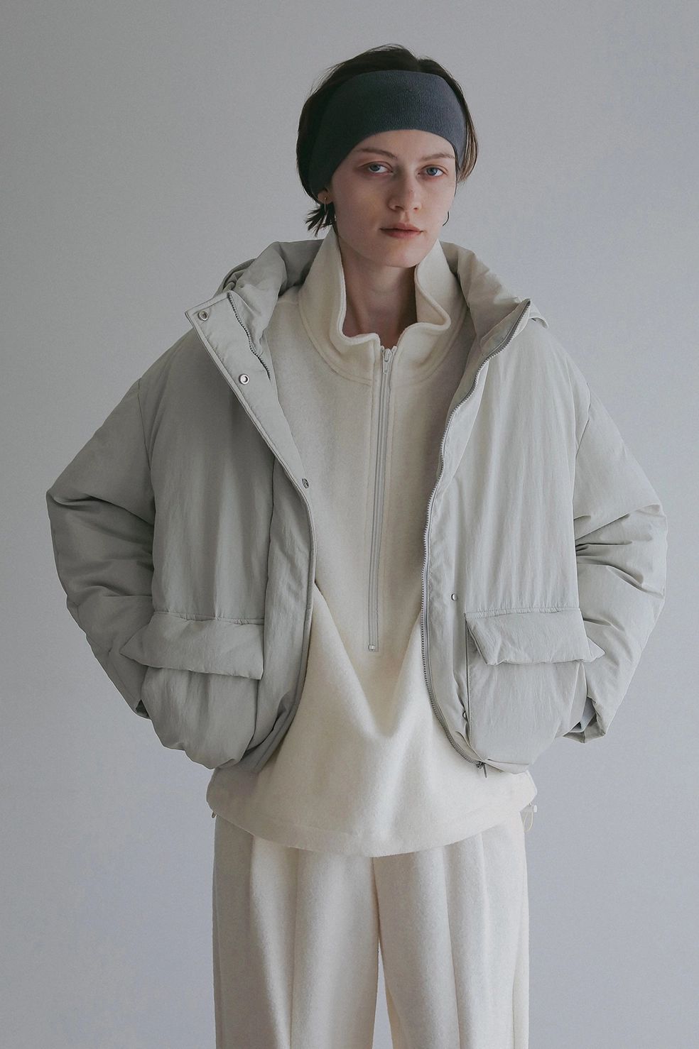 ダウンジャケット｜POCKET DOWN JACKET （IVORY)