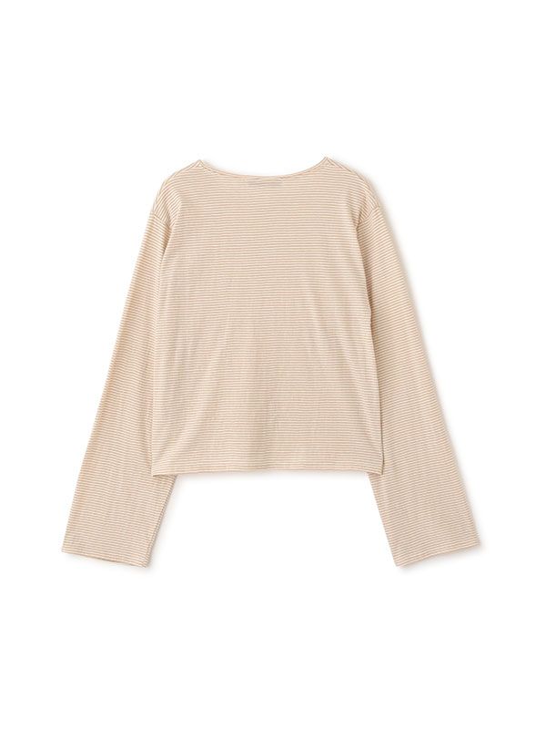 コンパクトボーダートップス - BEIGE