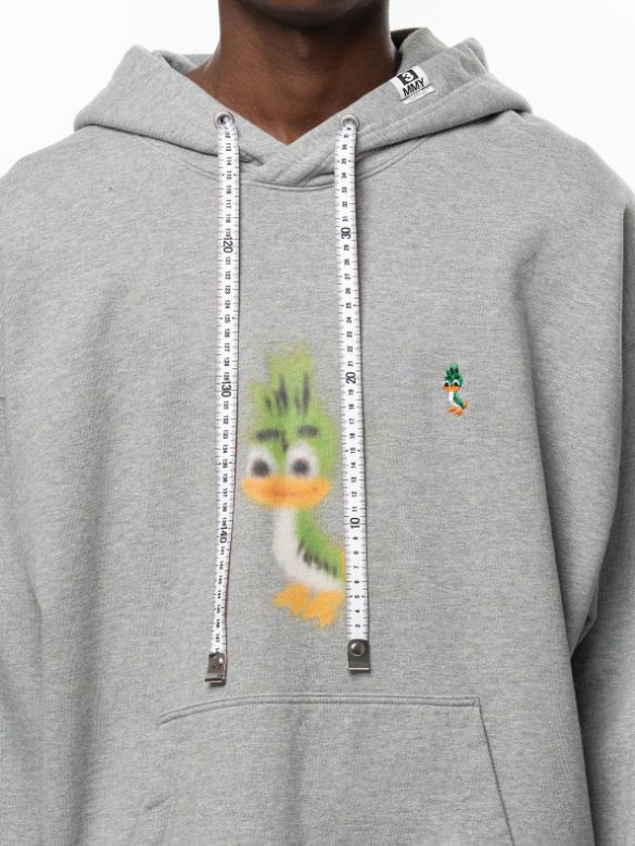 レオン プリント フーディー - Leon Printed Hoodie (GREY)