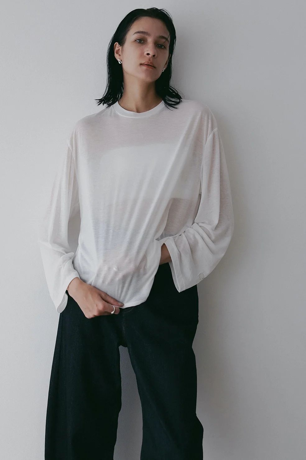 【2枚セット】ベーシックT / ロンT - 2TYPE LOGO PACK T-SHIRT WHITE