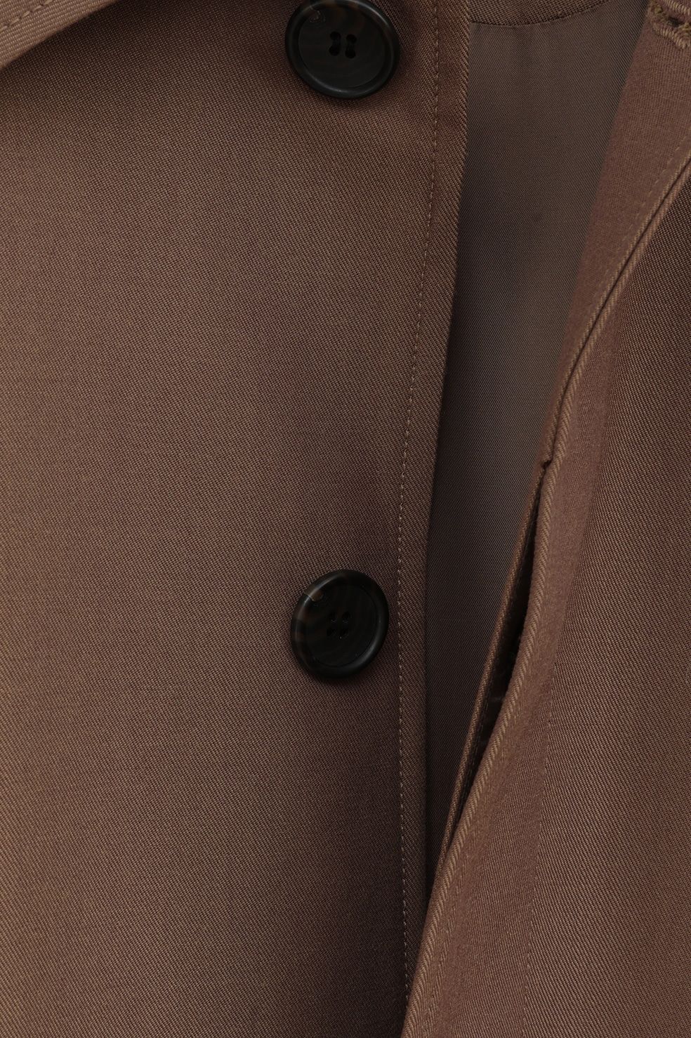 ステンカラーコート - BULKY LINE STAIN COAT (BROWN)