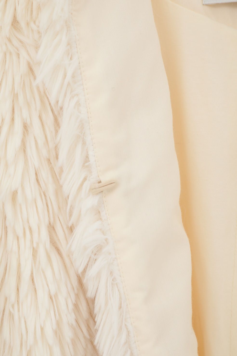 ハーフスリーブファージャケット -  HALF SLEEVE FAKE FUR JACKET (IVORY)