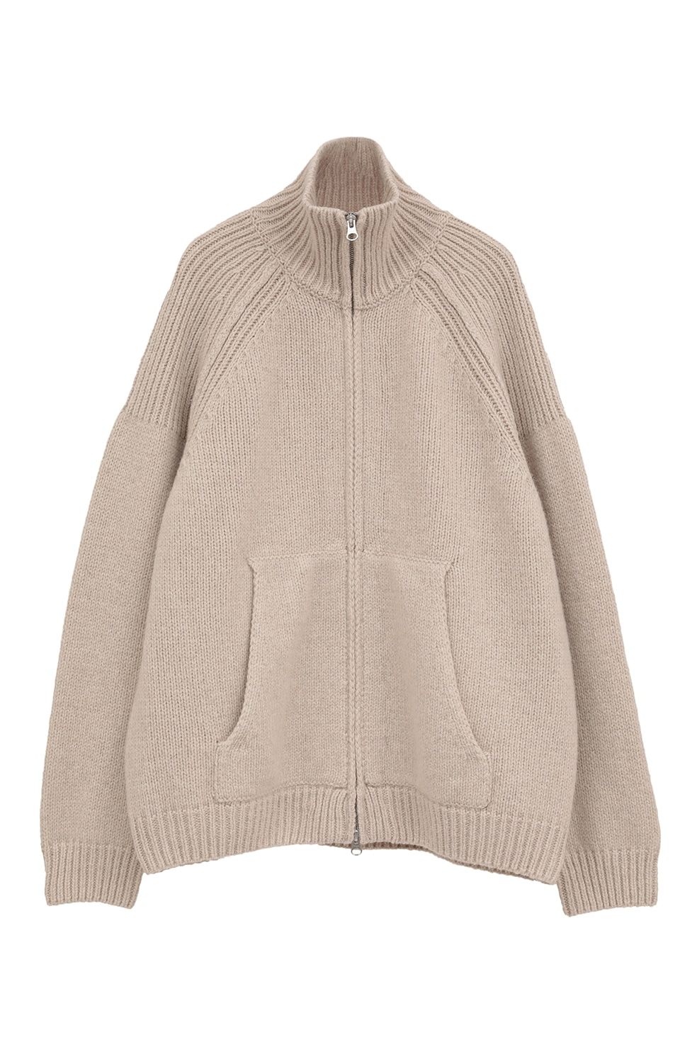 ポケット ジップ ニット｜ POCKET ZIP KNIT TOPS (BEIGE)