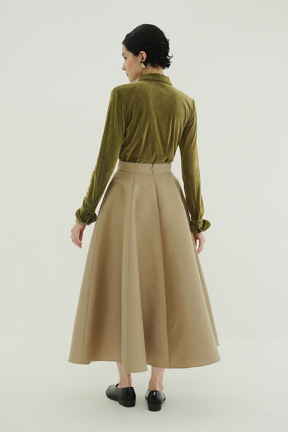チュールフロッキーシャツ | TULLE FLOCKY SHIRTS (GREEN)