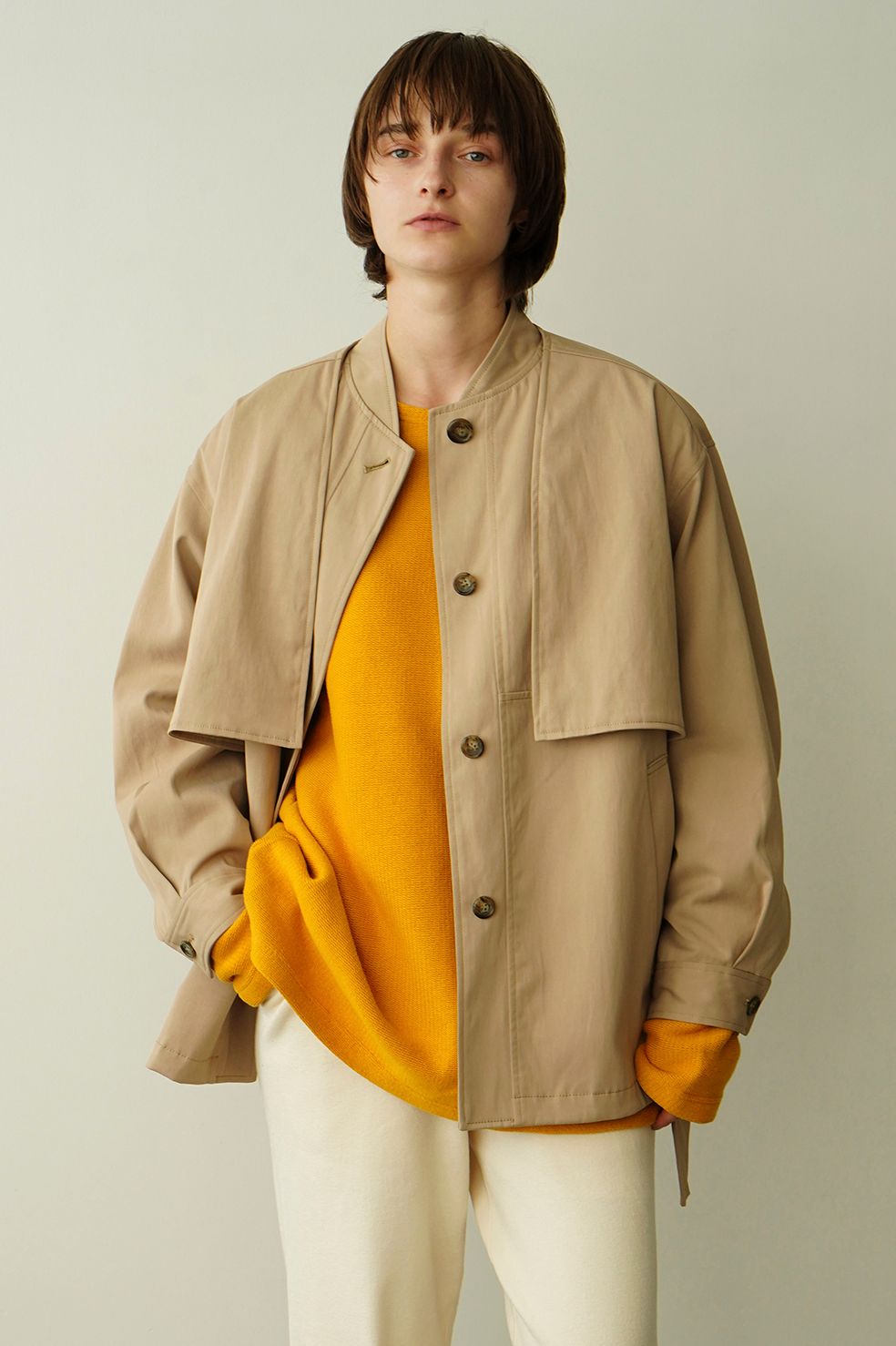 CLANE - 3WAY ARRANGE JACKET BEIGE