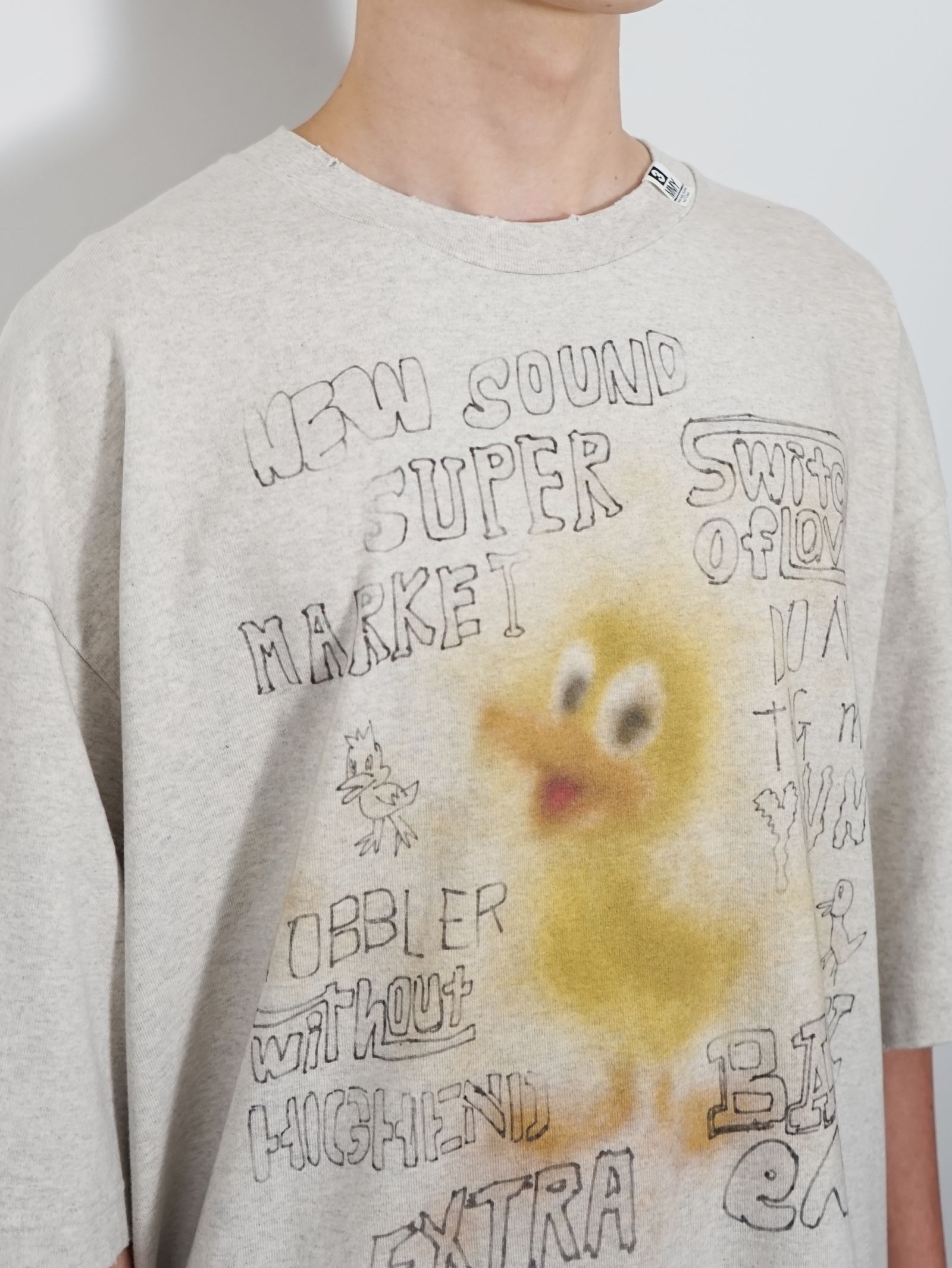 Maison MIHARA YASUHIRO - ダックプリントディストレスドTシャツ