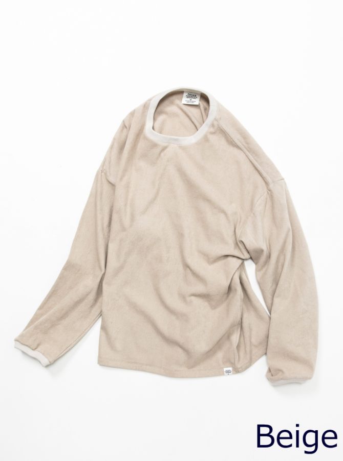 ロングスリーブ Tシャツ 1ミリパイル - BEIGE