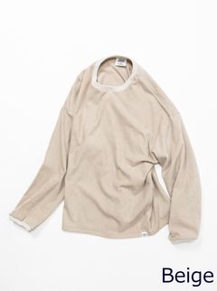ロングスリーブ Tシャツ 1ミリパイル - BEIGE
