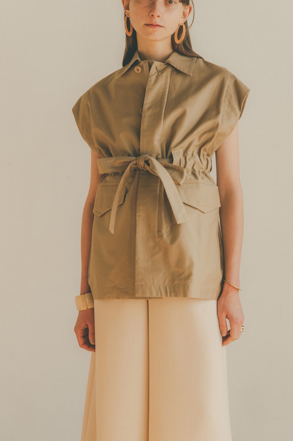 CLANE - 2WAY MILITARY JACKET - BEIGE | ADDICT WEB SHOP