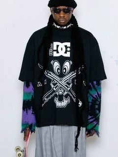 SHORT SLEEVE WIDE TEE COLLAB WITH DC SHOES ANARCHY - BLACK