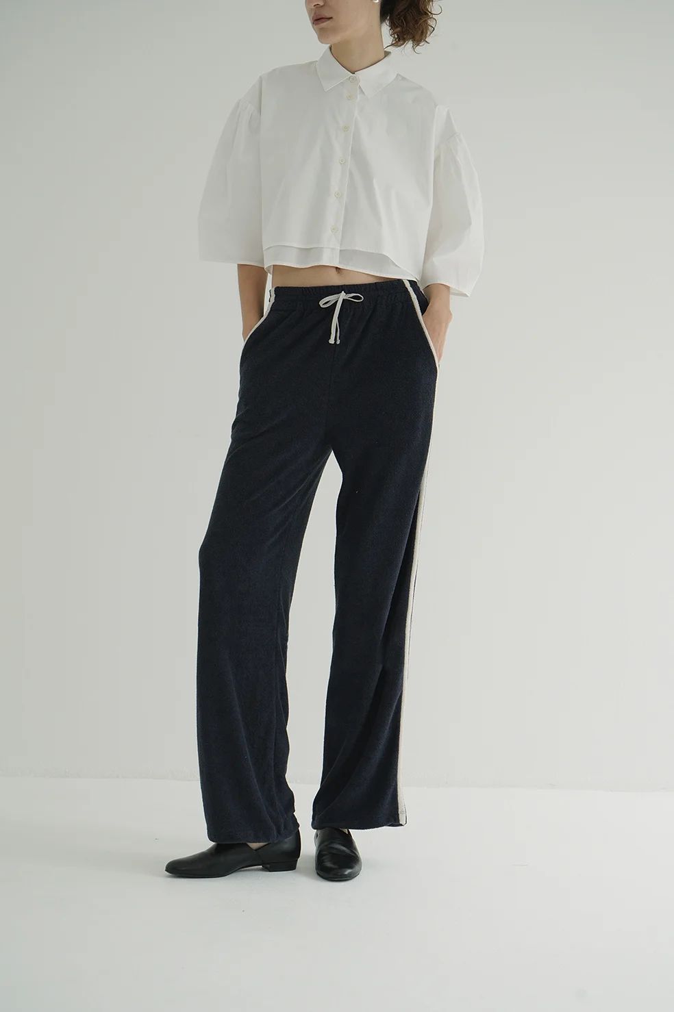 CLANE - パイルラインパンツ - PILE LINE PANTS - NAVY | ADDICT