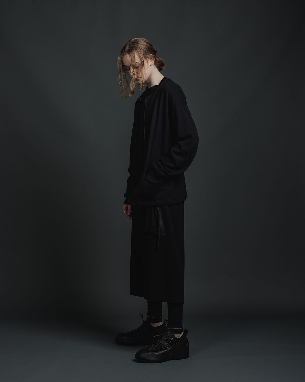 スウェット ラップ パンツ - A - BLACK
