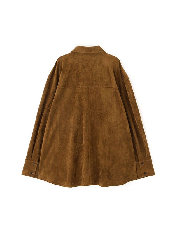 フェイクスウェードオーバーサイズシャツ (CAMEL)
