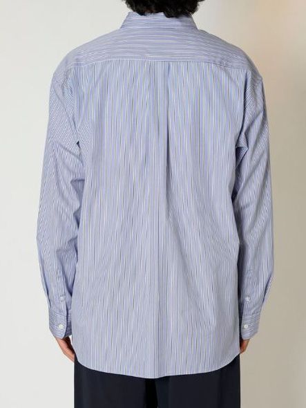 トーマスメイソン ストライプ レギュラー シャツ - T.M. STRIPE REGULAR COLLAR L/S SHIRT[BLUE STRIPE]
