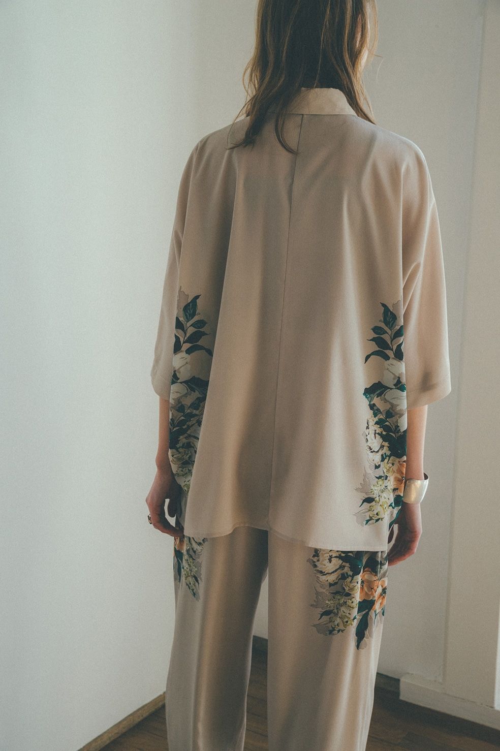 CLANE - パネルフラワーシャツ - PANEL FLOWER SHIRT IVORY | ADDICT 