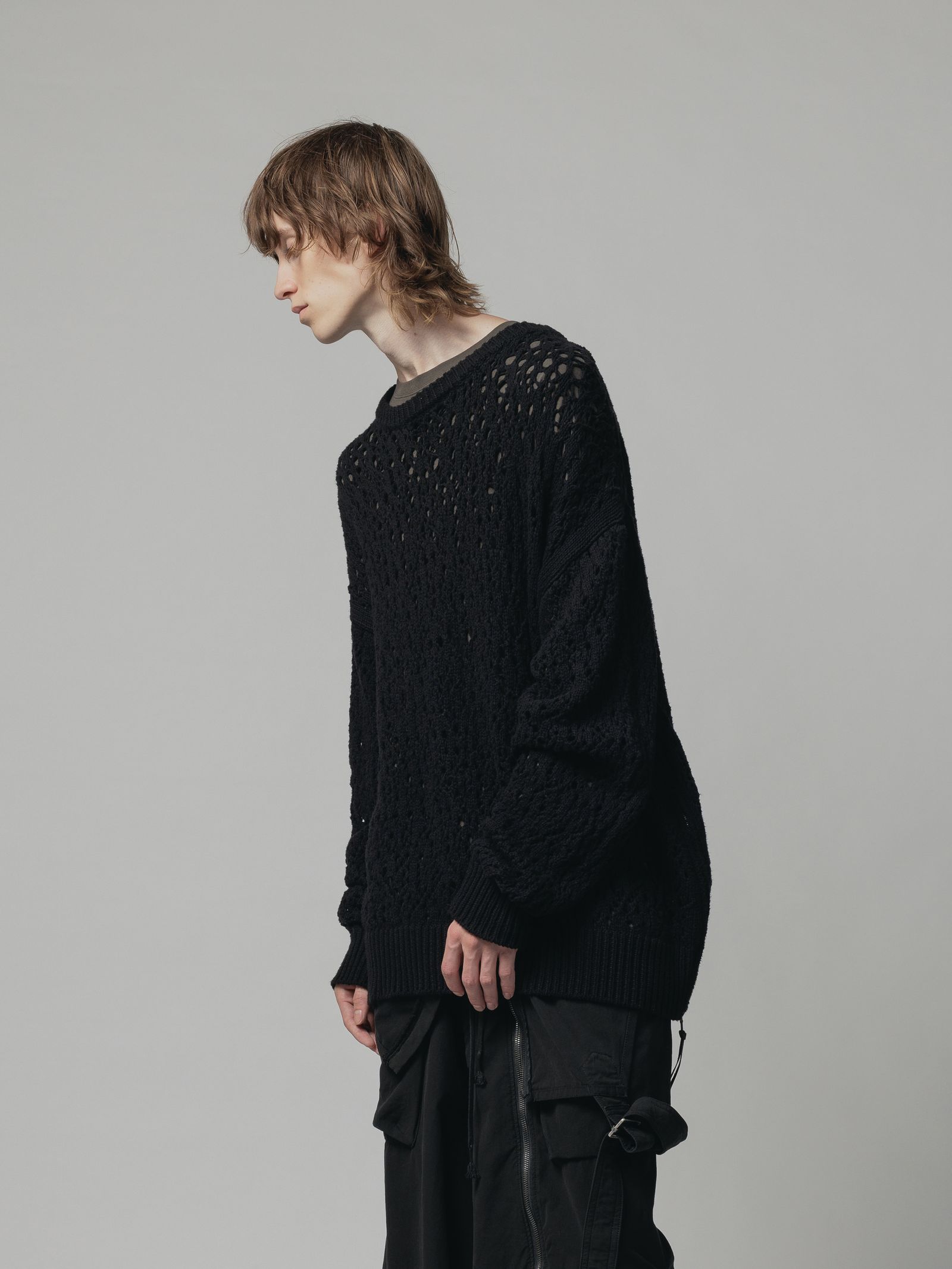 メッシュニット - BLACK