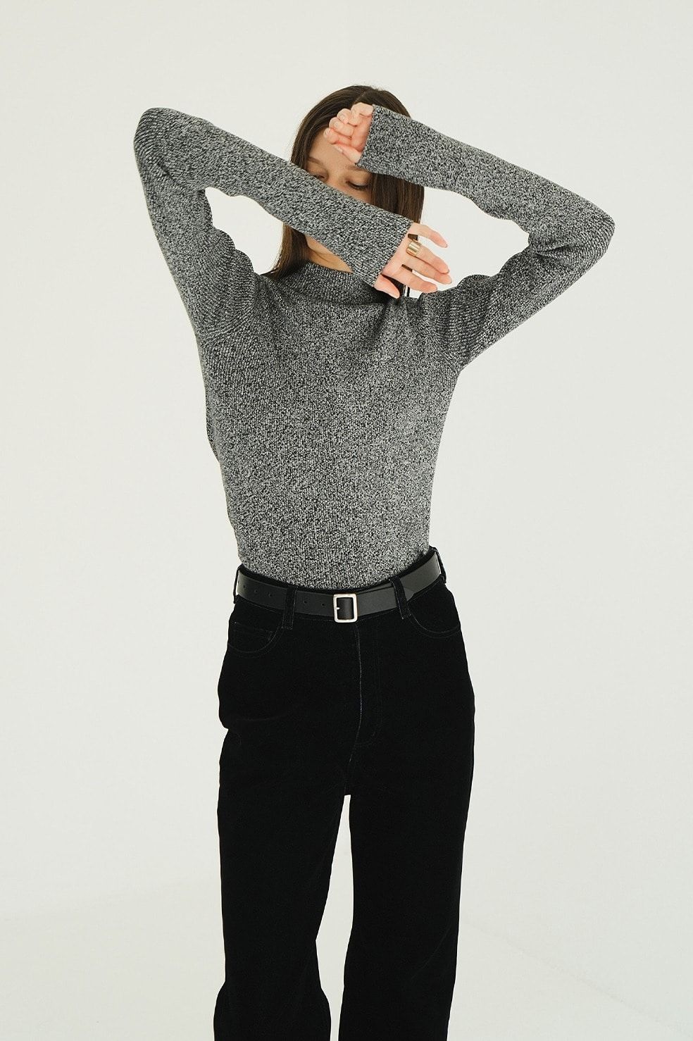 ハイネックリブニット	｜ H/N RIB KNIT TOPS (MIX)