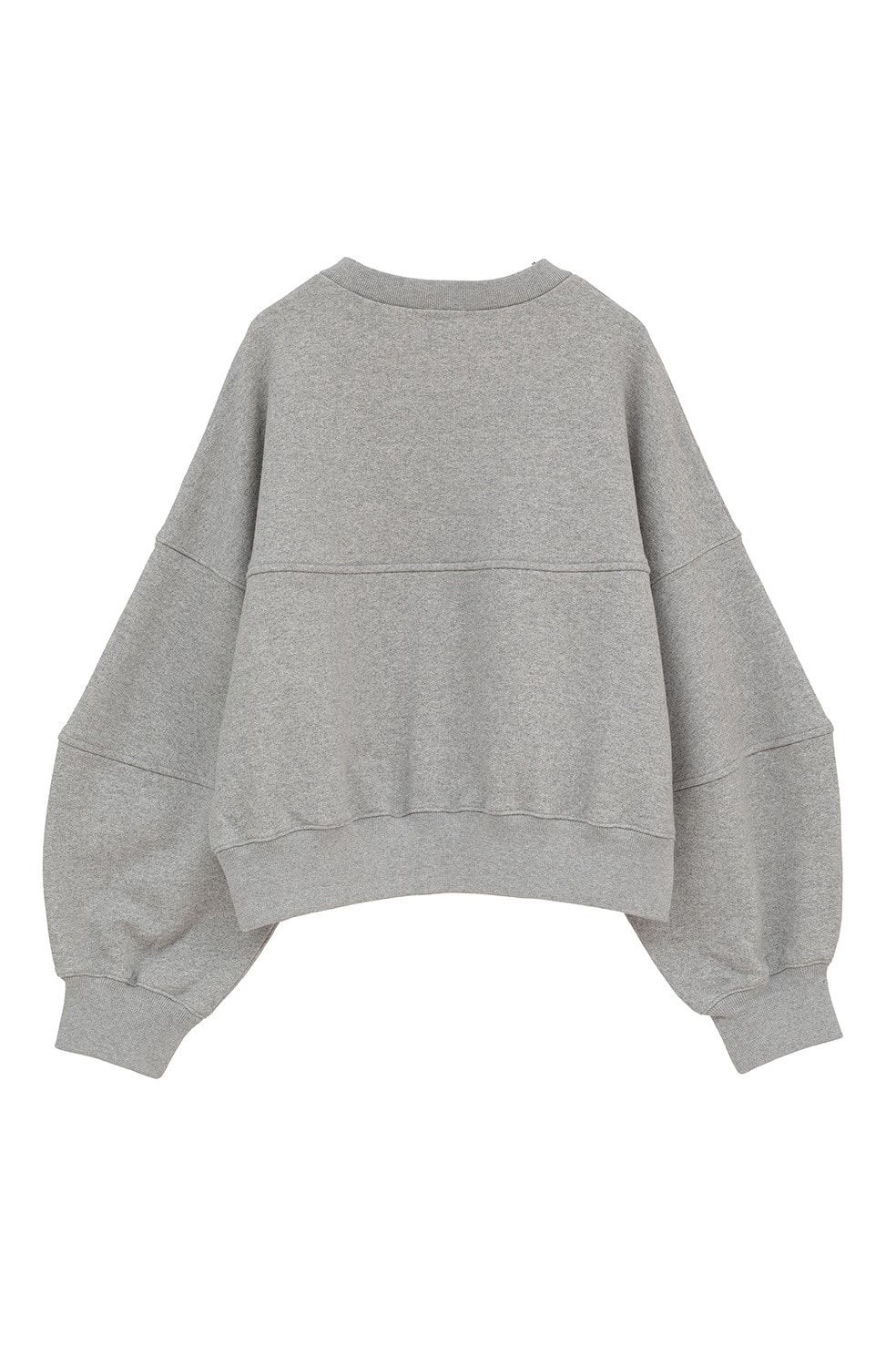 ネックデザインスウェット - MOON SLIT SWEAT TOPS (GREY)