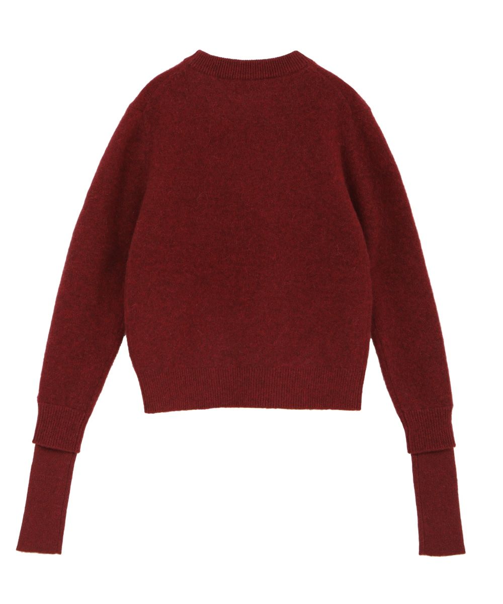 CLANE - レイヤー ヤクニット トップス - LAYER SLEEVE YAK KNIT TOPS