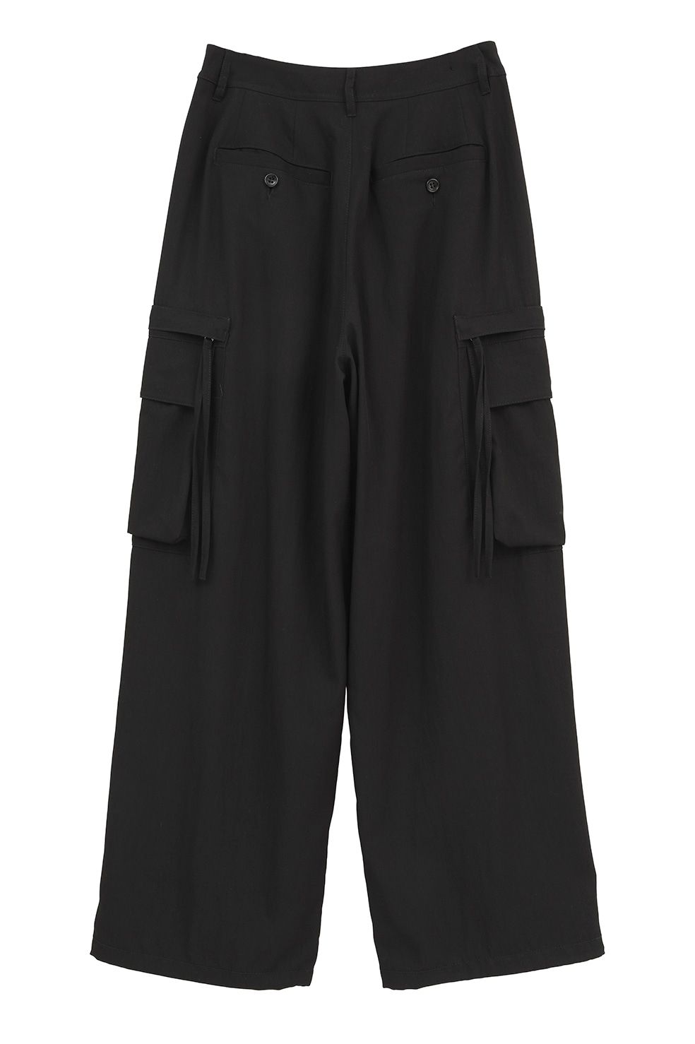 カーゴパンツ - LOW WAIST POCKET CARGO PANTS (BLACK)