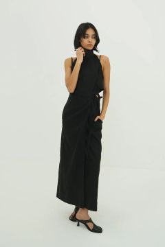 ドレープキャミスカート - DRAPE WRAP CAMI SKIRT - BLACK