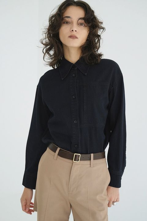 コンパクトデニムシャツ | COMPACT DENIM SHIRTS (BLACK)